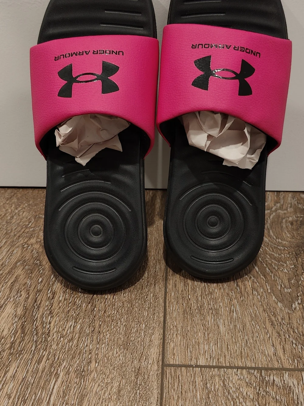 Under Armour Ansa Fixed Kids' Pink and Black Slide Sandals